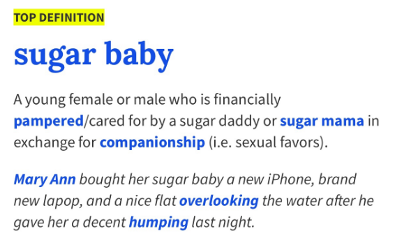 sugar是糖,baby是宝贝,所以sugar baby就是"糖宝"?