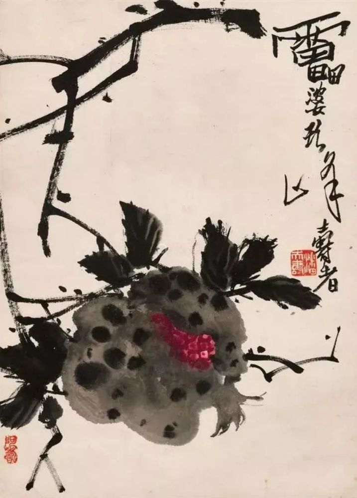 潘天寿石榴图白居易共有4首诗写到石榴裙,除了上文提到的苏小小和琵琶