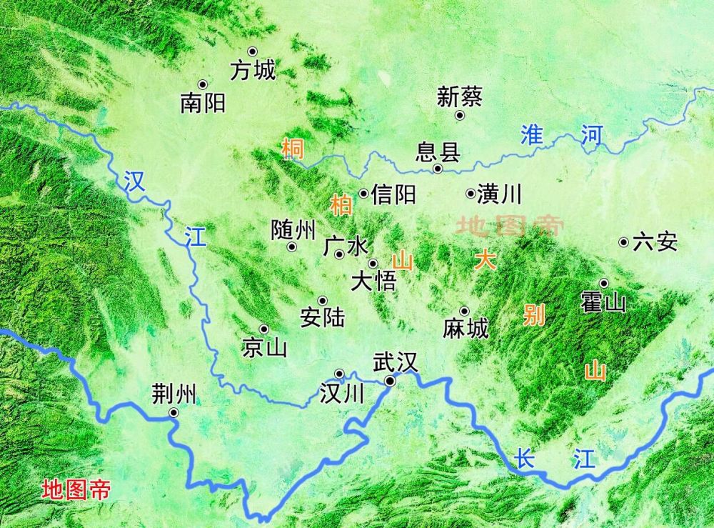 图-荆州周边地形图就荆南来说,五代,蜀,吴,楚四个大国,随便挑出哪一个