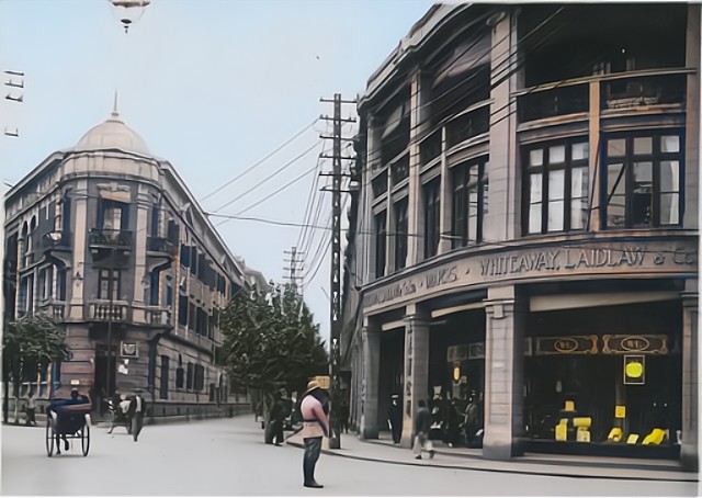 老照片湖北汉口昔日景象