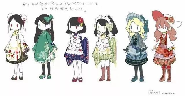 q版服饰教你画出可爱洛丽塔服饰