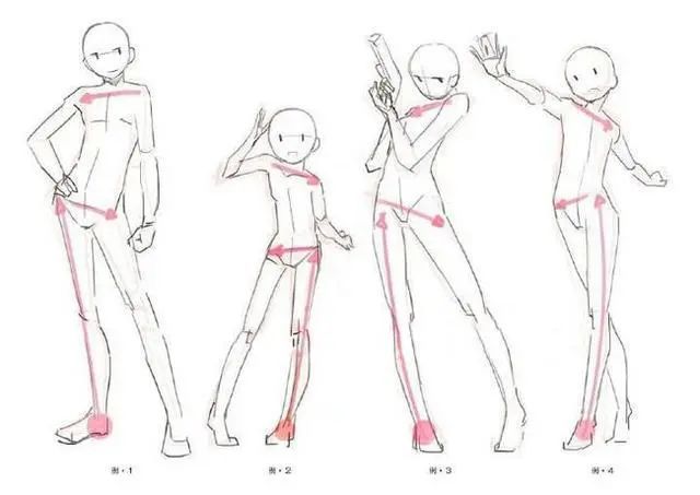 髮型與人體姿勢素材零基礎繪畫入門動漫人物可以參考這個