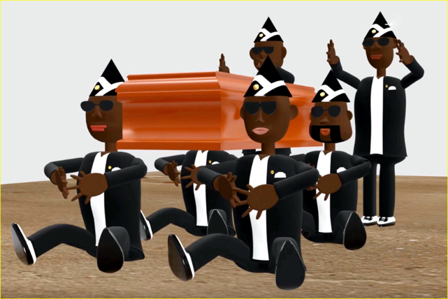 "黑人抬棺"出现了n个版本,请用你手中的画作打败我