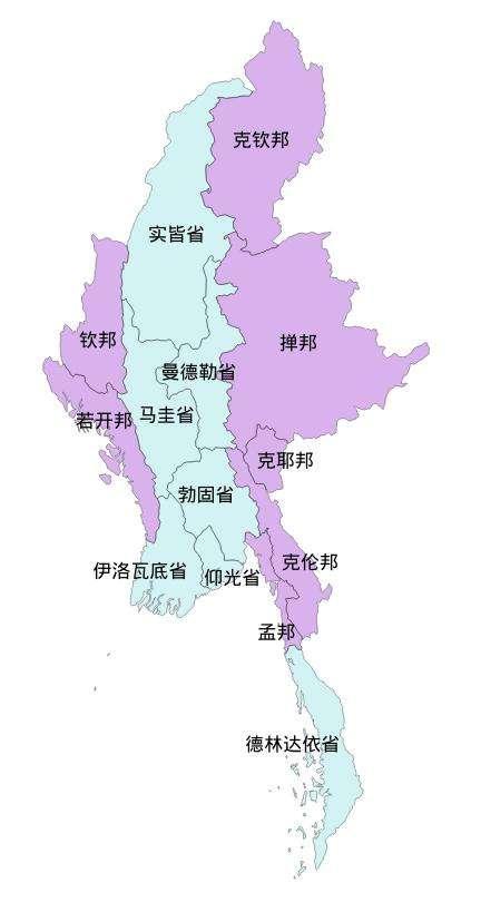 缅甸割据势力分布地图图片