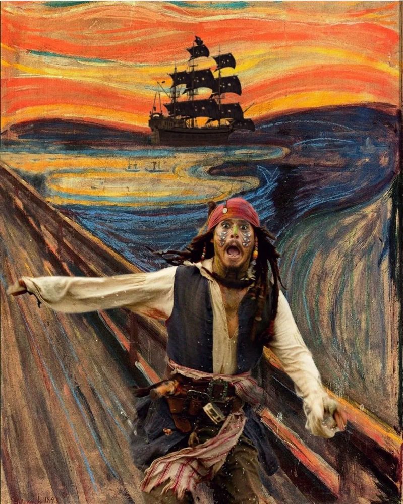 加勒比海盗版《呐喊》川普宝宝版《呐喊》胸相毕露版《呐喊》《呐喊》