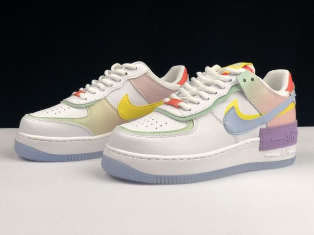 又一神仙配色登场满足你的少女心耐克空军一号af1拼接马卡龙开箱