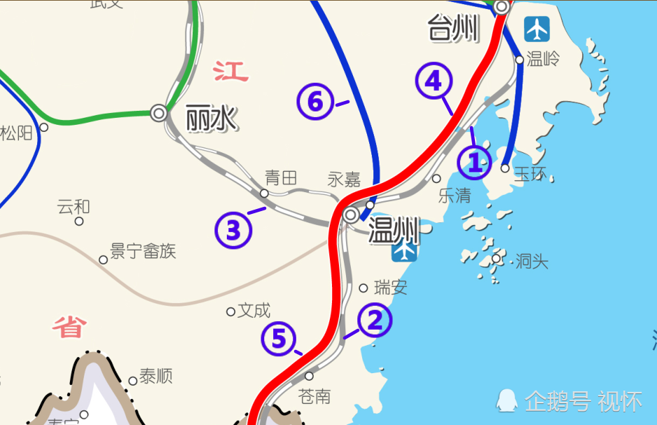未来温州6条高铁:甬台温福高铁线路清晰,温武吉铁路是普铁?_腾讯新闻