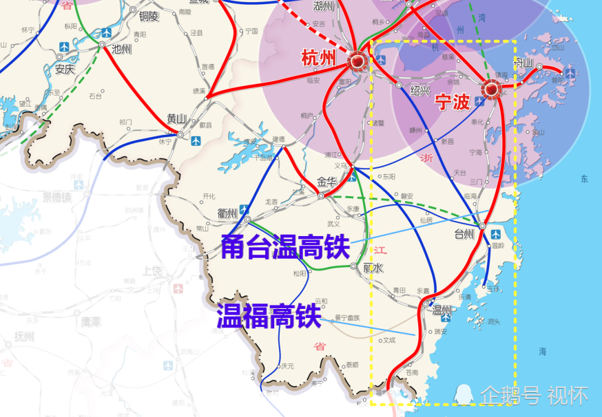 未来温州6条高铁:甬台温福高铁线路清晰,温武吉铁路是普铁?_腾讯新闻