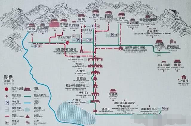 妃子陵墓五座:景陵妃园寝,景陵皇贵妃园寝