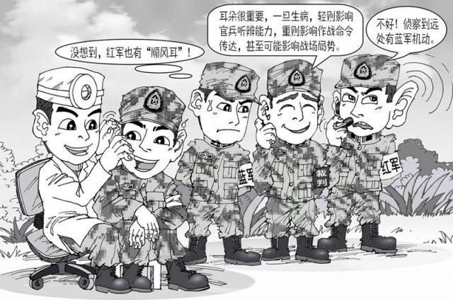 一组活泼生动的军旅漫画