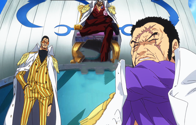 海贼王 替补大将与现任大将的差距这么大 怪不得藤虎绿牛能破格提拔 腾讯网