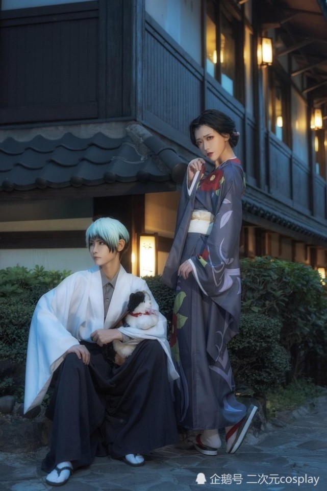 《鬼灭之刃》愈史郎&珠世cos,绝美画面,我仿佛看了一场电影