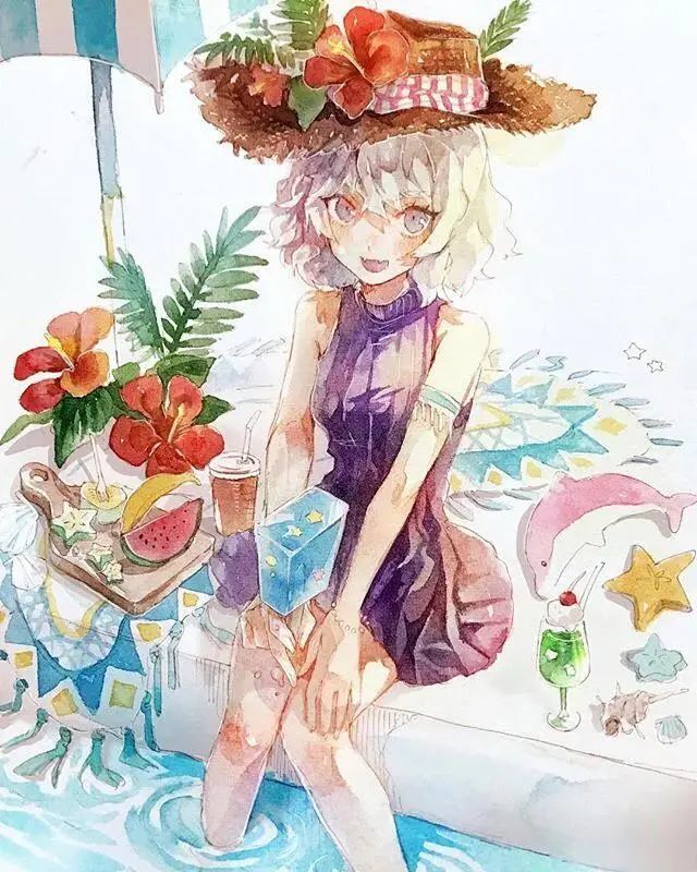 水彩动漫 画风独特这组水彩画漫画人物太好看了