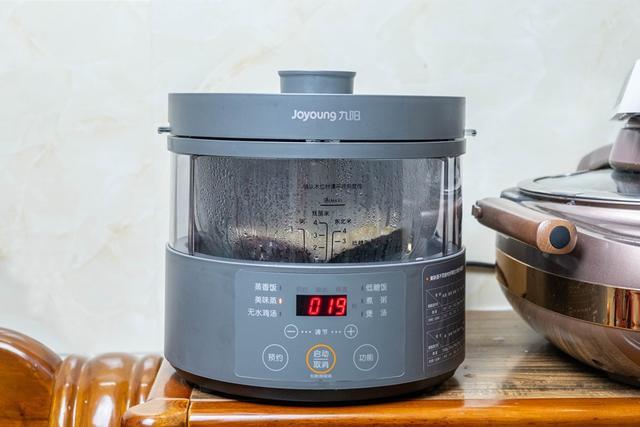 九阳又推新品蒸汽饭煲s160,透明视窗 玻璃内胆,能蒸饭还能做低糖饭