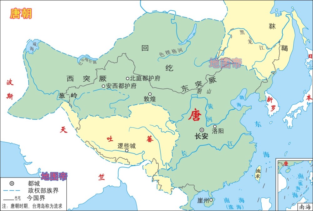 隋朝地图高清版末期图片