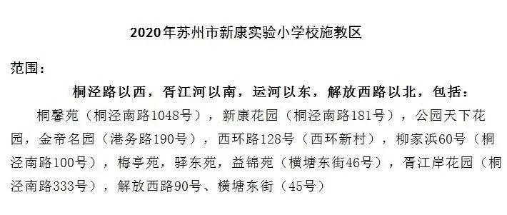 蘇州這些中小學2020施教區範圍已公佈!_騰訊新聞