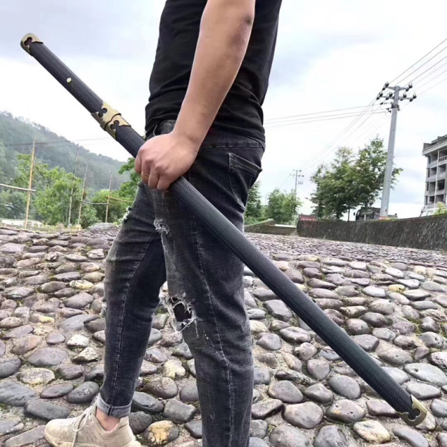 素装唐刀水星弹簧钢一体锻打刀身烤烂嵌银粉