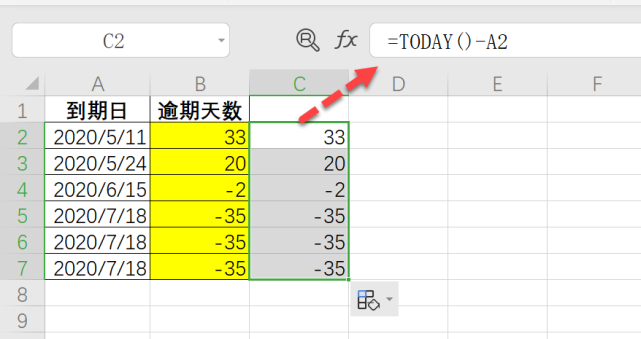 解决方法,可以直接让两个日期相减 wps表格显示正常.