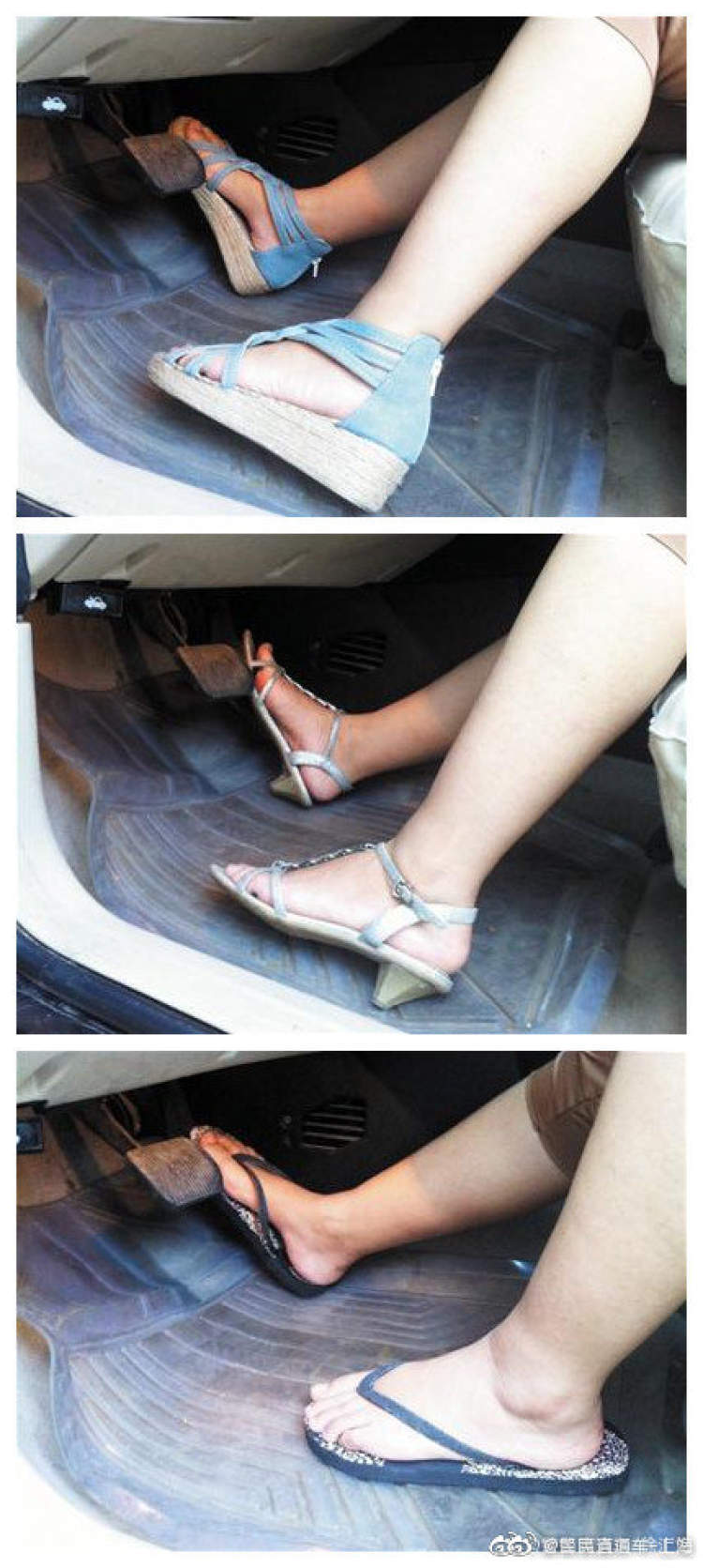 女人穿高跟鞋开车图片