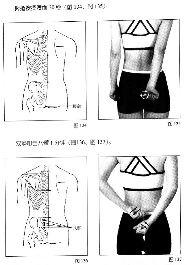 自我按摩调理腰椎间盘突出症图示详解