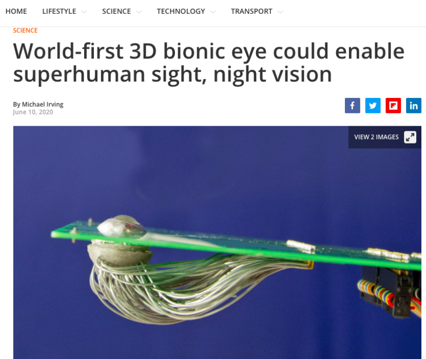 全球首个3d仿生眼具有一些人眼不具备的视觉能力但还不能超越人眼