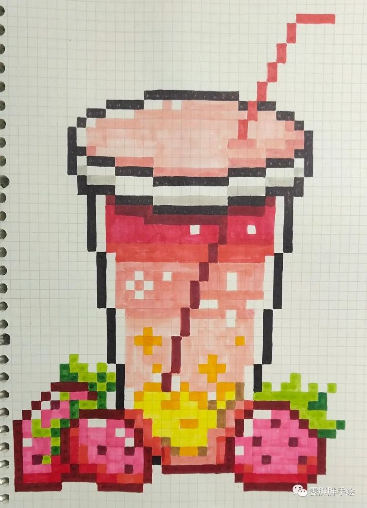 夏天到了给大家奉上甜甜的清凉的像素画