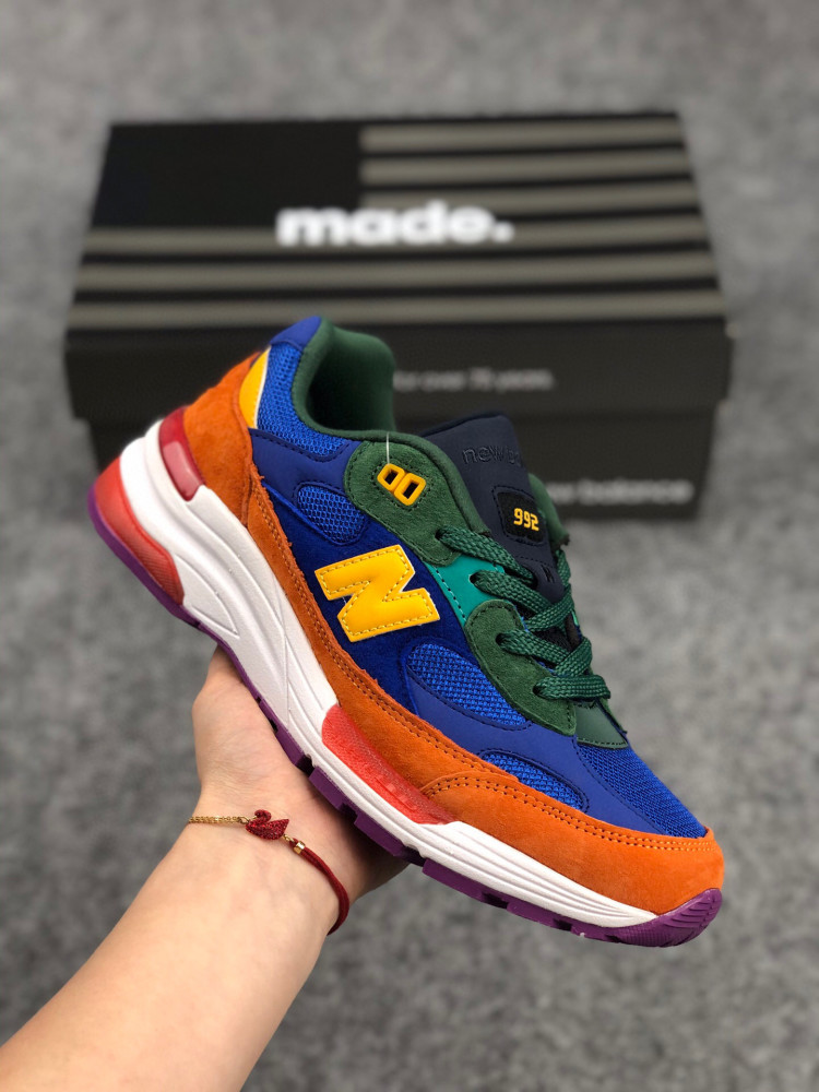 新百伦nb美潮 new balance 992 拼接配色缓震慢跑鞋