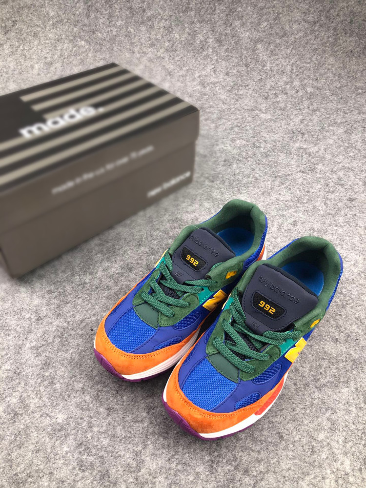 新百伦nb美潮 new balance 992 拼接配色缓震慢跑鞋