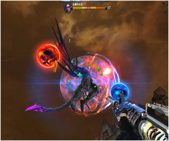 当深渊终结者在天空放出很多球状闪电时,我们要学会躲避,如果太密集