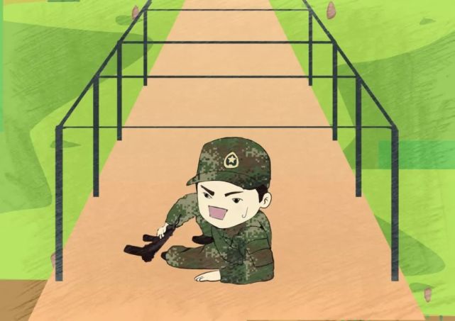 兵哥哥的训练就要有辣味,来一场战术训练,低姿匍匐,侧姿匍匐,高姿匍匐