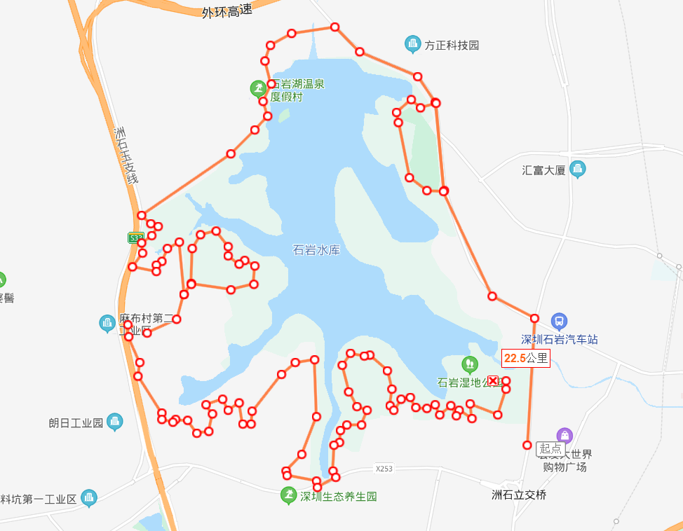 深圳石岩湖绿道地图图片