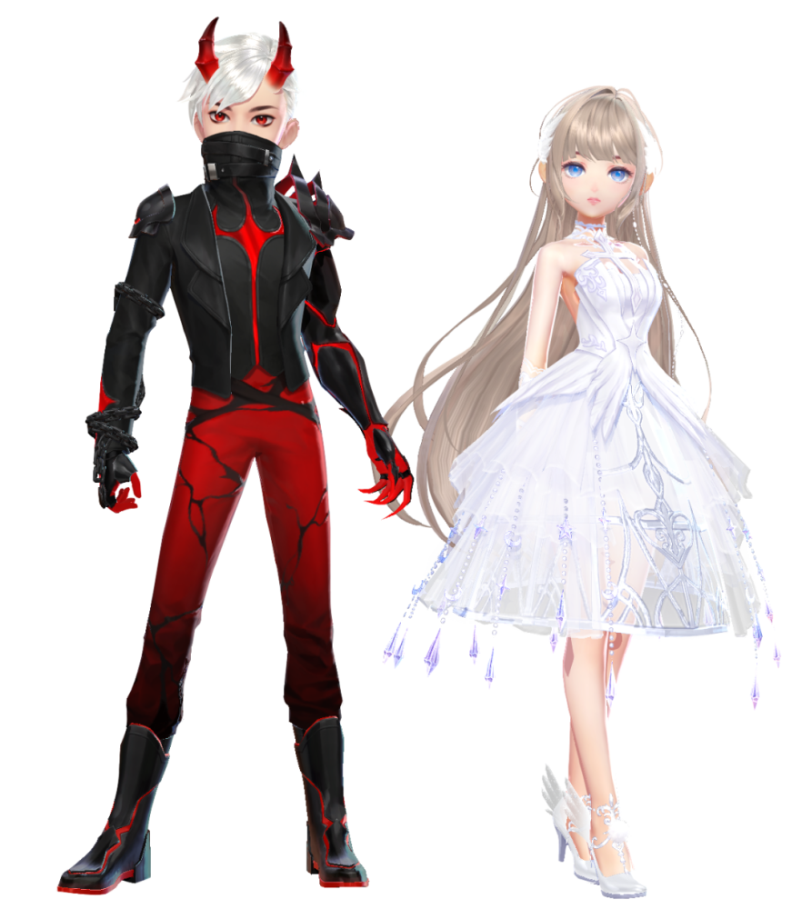 地狱魔王/神圣天使魔法套装首套双场景,双变身魔法套装,神圣天使和