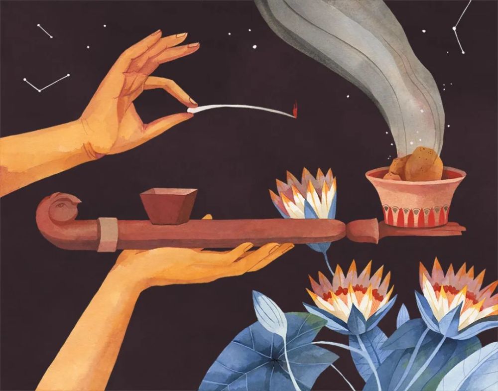 插画欣赏优雅充满香气