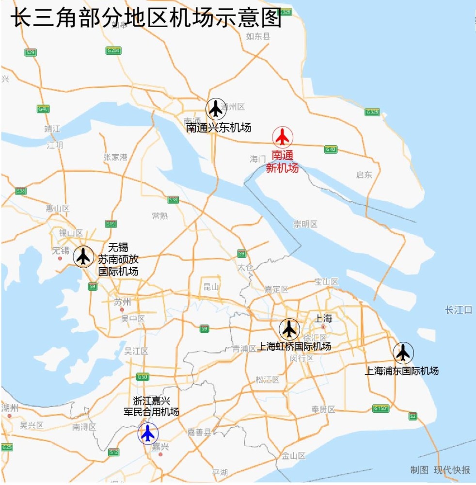 南通凭什么争下"上海第三机场?专家:地处江北,利于上海北拓