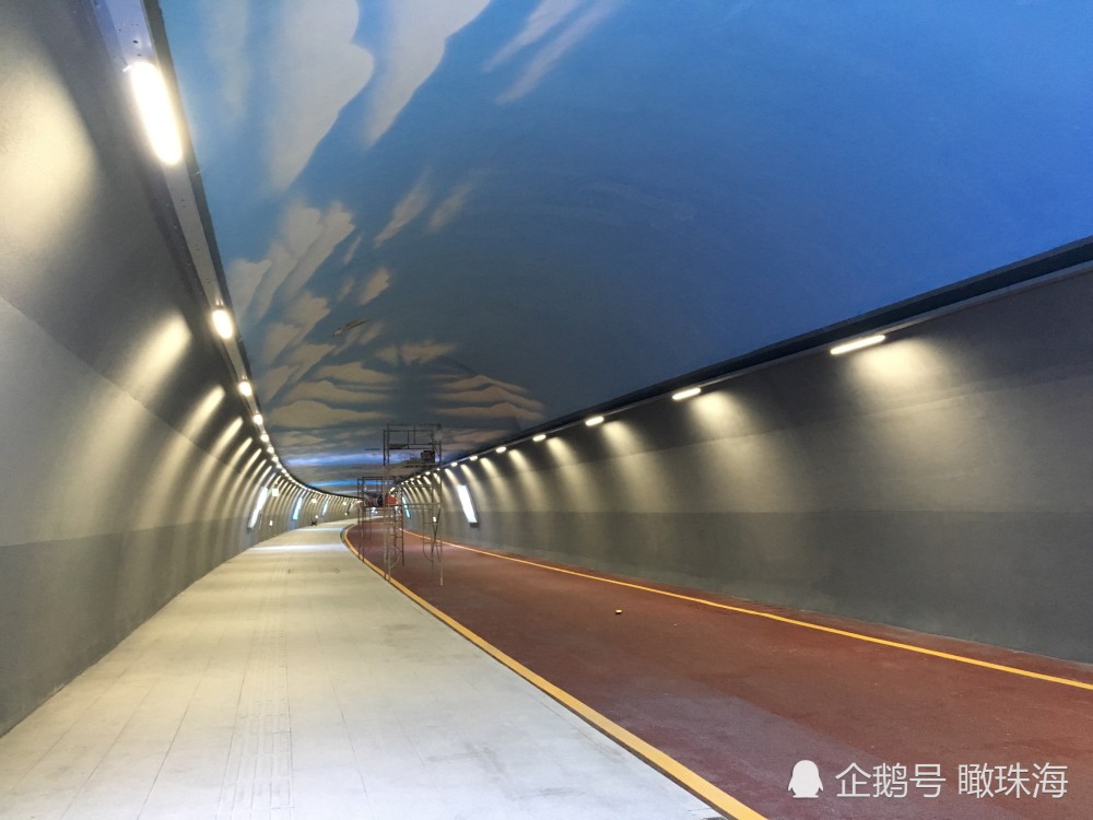 珠海板障山行人隧道贯通,内部装修美出新高度,未来将成为网红打卡地!