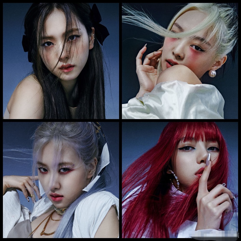 blackpink回归单人海报出炉,lisa走暗黑风格,4人谁最飒?