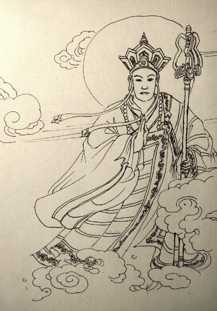 西游记人物白描画稿唐僧师徒与四海龙王致敬经典