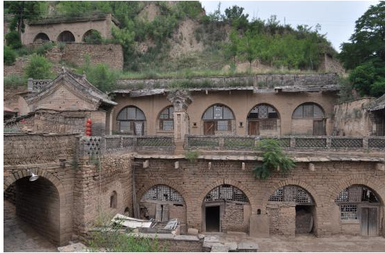 有上院,下院,左院,右院,陽院和背院,院落由大門,內外照壁,主窯,廂房