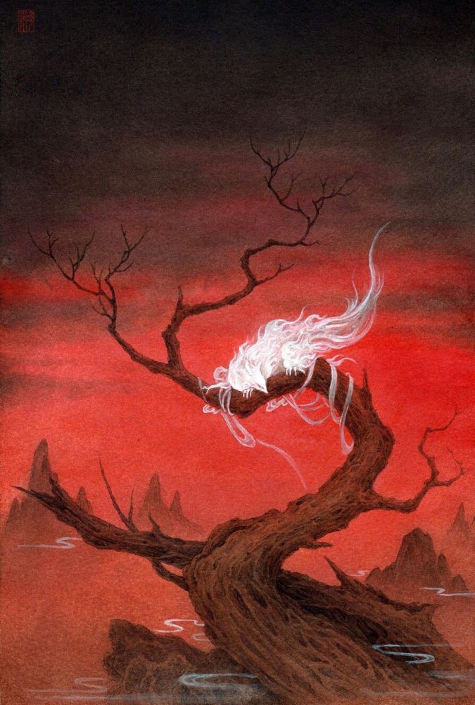 "百鬼画师"杉泽手绘:中国神话传说中的异兽(五)_腾讯新闻