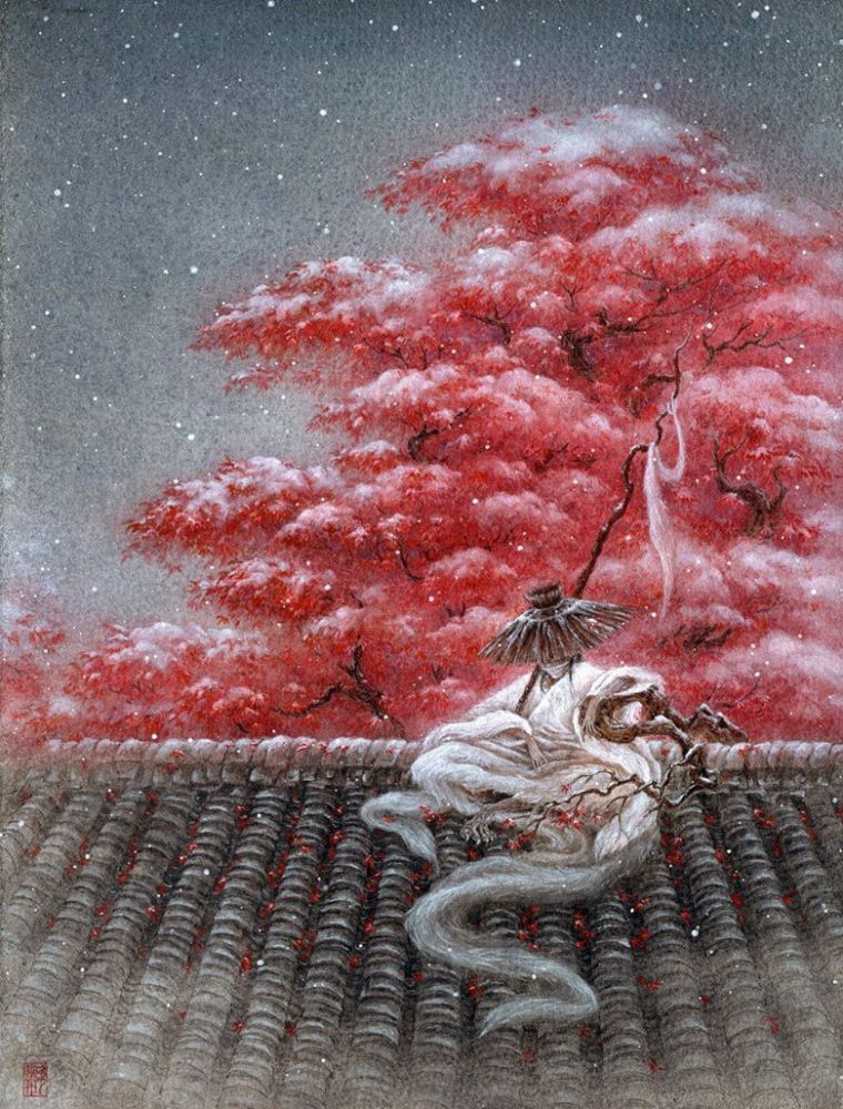 百鬼画师杉泽手绘中国神话传说中的异兽五