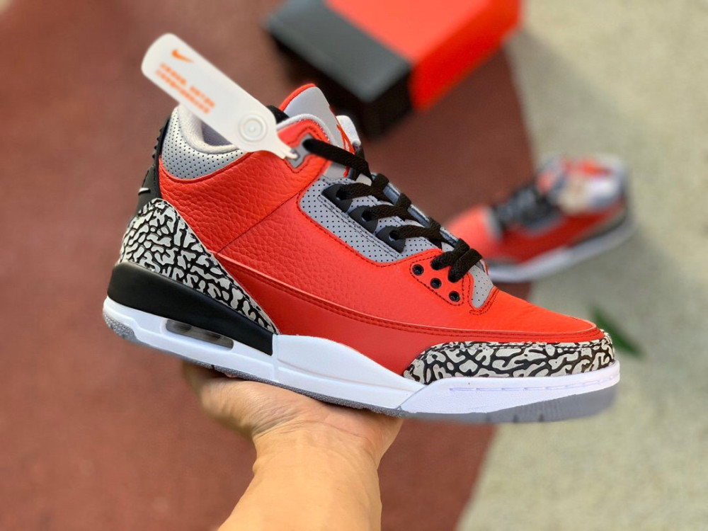 乔丹aj3红水泥 air jordan 3 爆裂纹大红公牛全明星篮球鞋