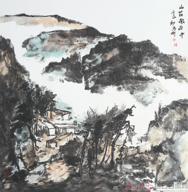 马刚山水画赏析 尚 辉 临水山居 艺术名片 马刚,甘肃省政协常委