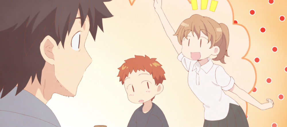 今天的客人也很特殊,是学生时代的藤村大河,还有"老爸"卫宫切嗣.