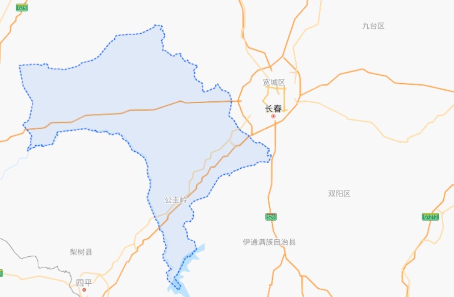公主岭市乡镇地图图片