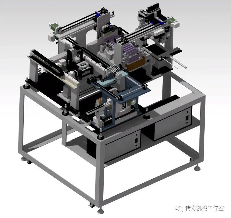 【非标数模】led元件检测摆盘封焊一体机3d数模step格式