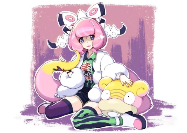 精灵宝可梦自古粉切黑剑盾粉妹子拍照扭曲了呆壳兽