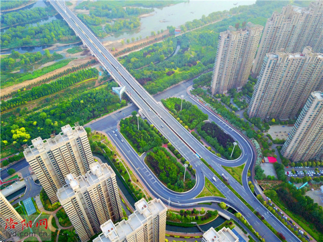 瀛洲大橋,西苑橋,王城大橋,牡丹橋,洛陽橋,新街洛河大橋及三川大道