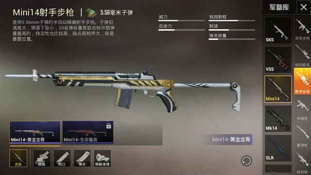 和平精英mini14经典皮肤大盘点最后两款是光子的神作