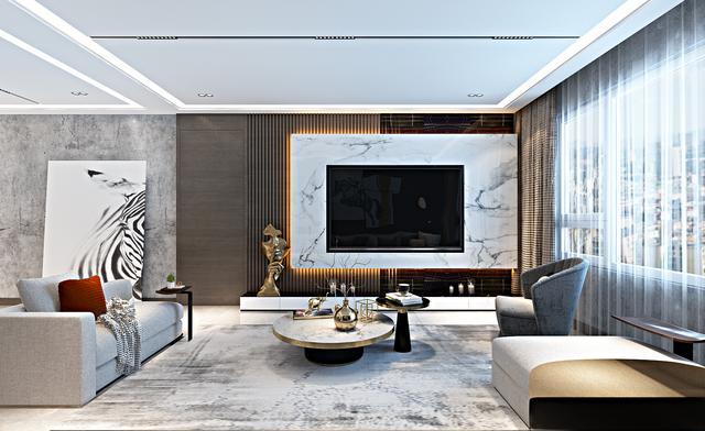 璞悦湾120平台式风格设计案例 100平以上装修最适合 2020年必火