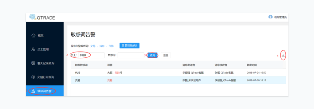 騰訊企點qtrade如何在機構後臺管理企業?